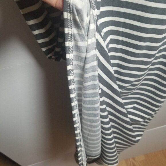 NWT Women's Gray/White Nautical Maxi Dress Sz M - Picture 4 of 5